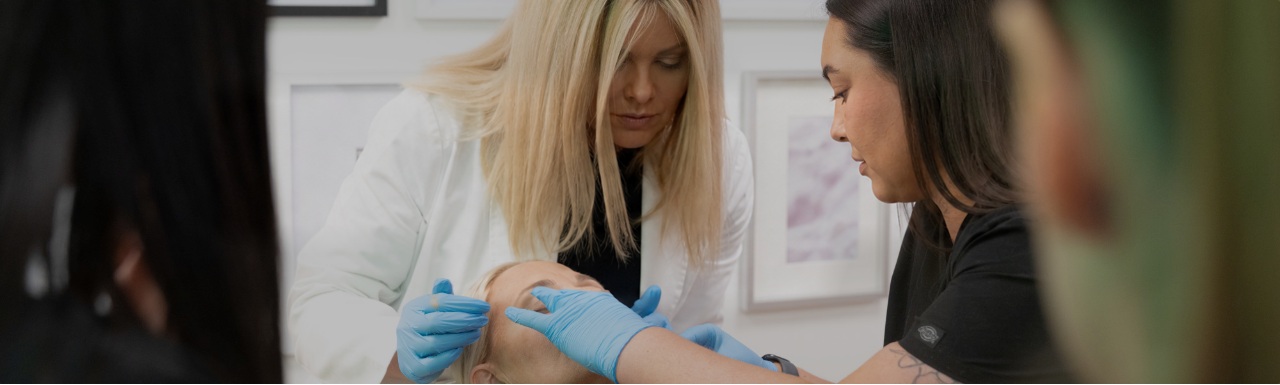 Practical aesthetics training at the academy